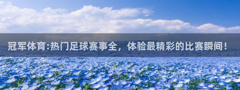 冠军体育:热门足球赛事全，体验最精彩的比赛瞬间！