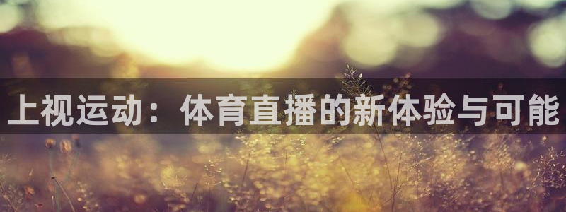 上视运动：体育直播的新体验与可能